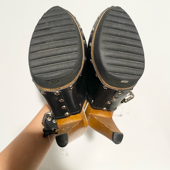 Michael Kors Beatrice Leather Slingback Mule Black Studded Size 7 - Picture 8 of 10